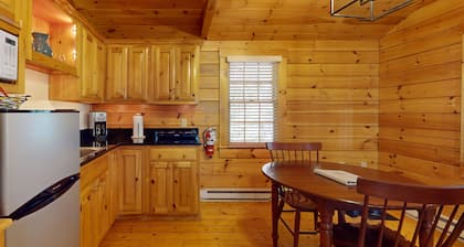 Comfortable dog-friendly cabin with fireplace & kitchenette near hiking trails