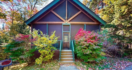 Scenic dog-friendly cabin with kitchen, AC, firepit, WiFi & nearby hiking