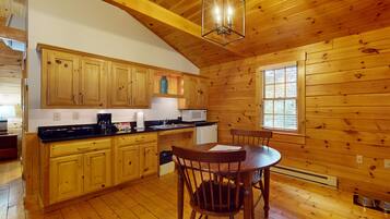 Fridge, microwave, coffee/tea maker, toaster