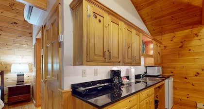 Idyllic dog-friendly studio cabin with AC, fireplace & WiFi