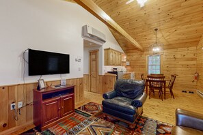 TV, fireplace, DVD player, ping pong