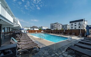 Outdoor pool - Spacious 2BR/2BA Home, Beach & Boardwalk Steps, Pool Access/Linens Included! (Ocean City)