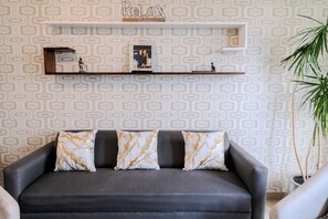 Hus – deluxe, terrasse | Oppholdsområde