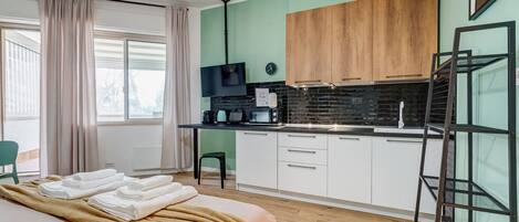 1 makuuhuone, silitysrauta/-lauta, Wi-Fi, vuodevaatteet