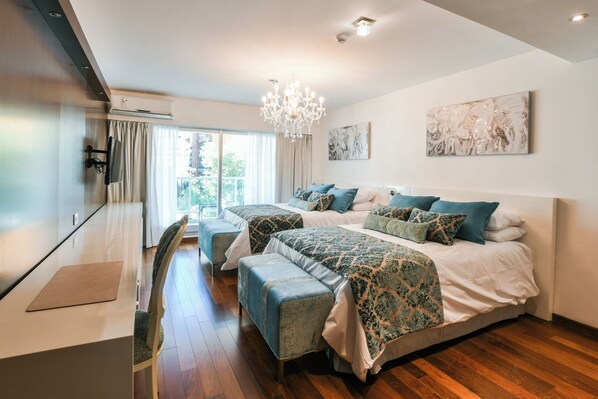 Chambre Luxe, cuisine, vue ville