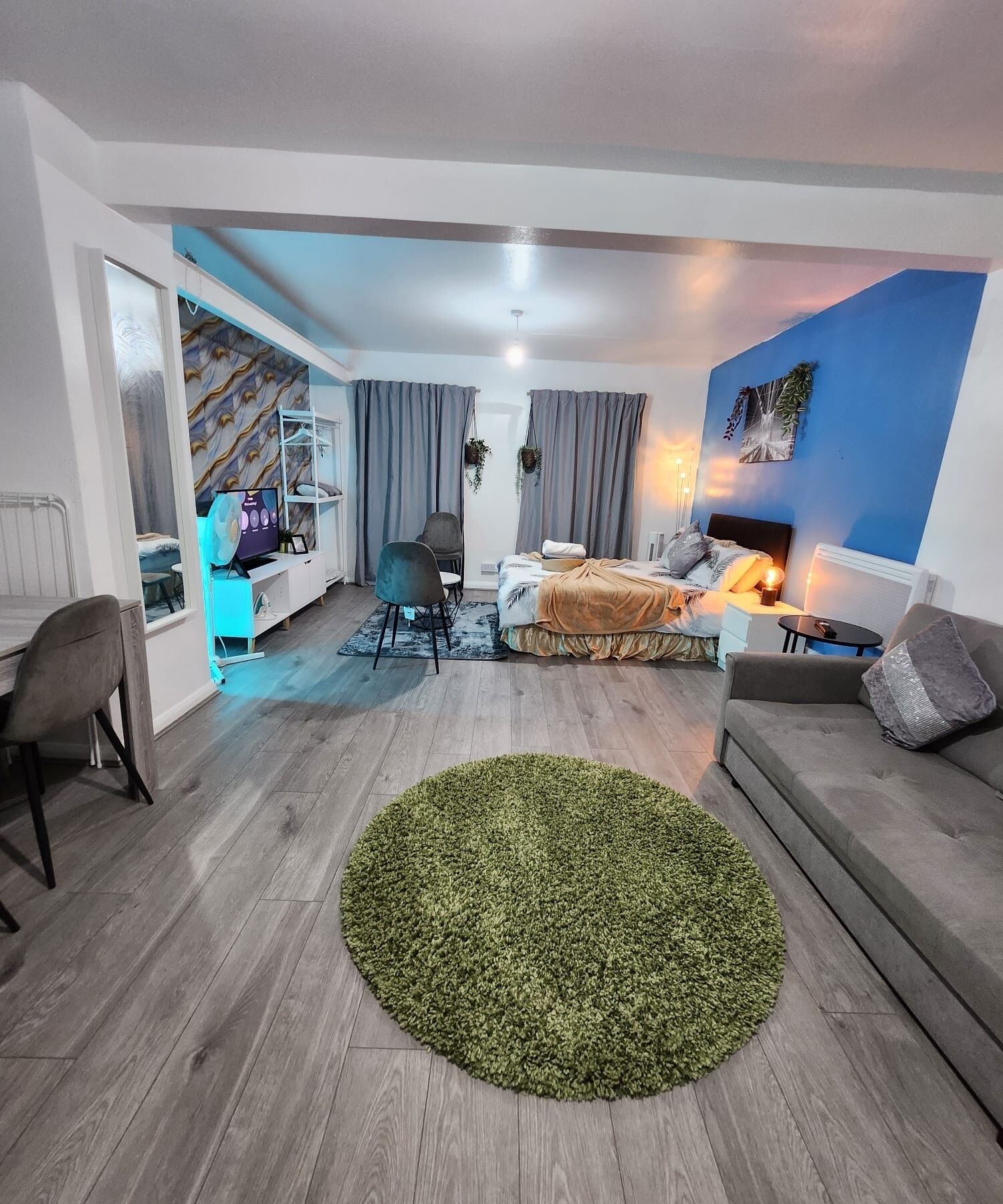 1 bedroom, iron/ironing board, bed sheets