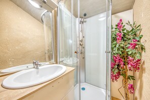 Shower - Holiday Home 'L'Ecurie' with Private Pool, Private Terrace and Wi-Fi (Guizengeard)