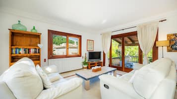 TV, fireplace, DVD player