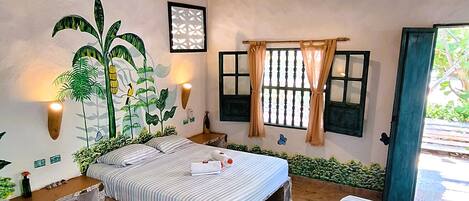 1 bedroom, bed sheets