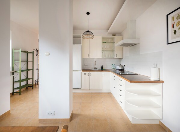 Fridge, stovetop, toaster