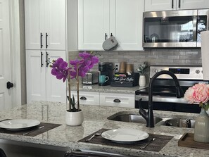 Fridge, microwave, oven, stovetop - Sunset Bliss Retreat Condo - Near Disney (Kissimmee)