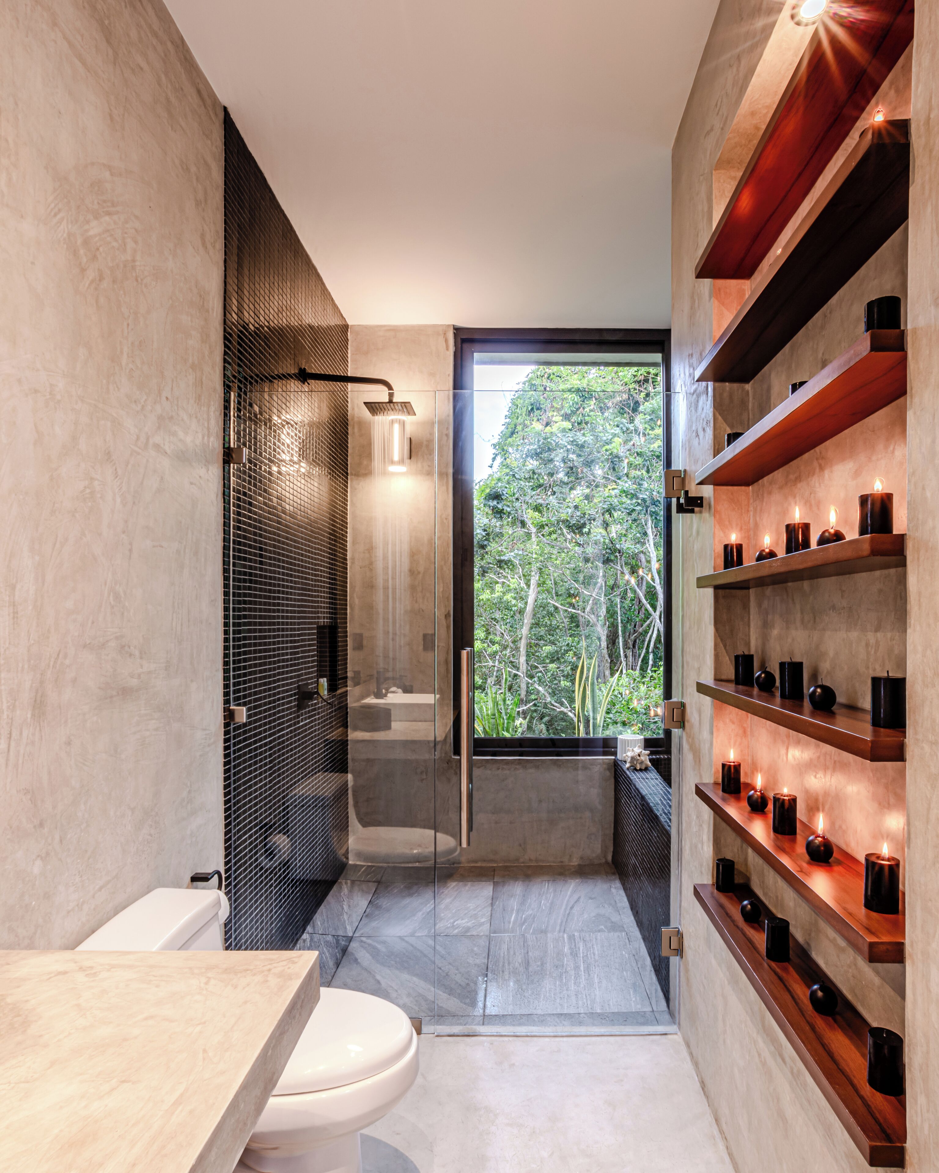 Deluxe Villa, Patio, Poolside | Bathroom | Separate tub and shower, hair dryer, towels, soap