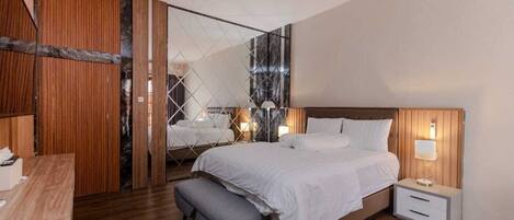 1 غرفة نوم وواي فاي وملاءات أسرّة