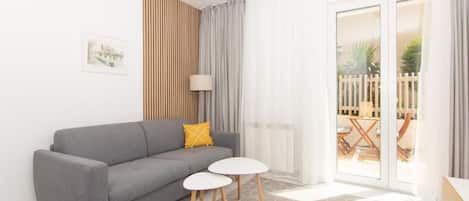 Appartement Supérieur, 1 chambre, vue cour intérieure | Coin séjour