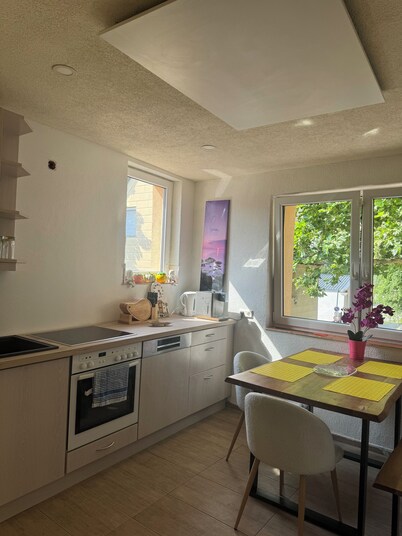 5 bedrooms directly at the Weinsberg train station Dogs allowed 