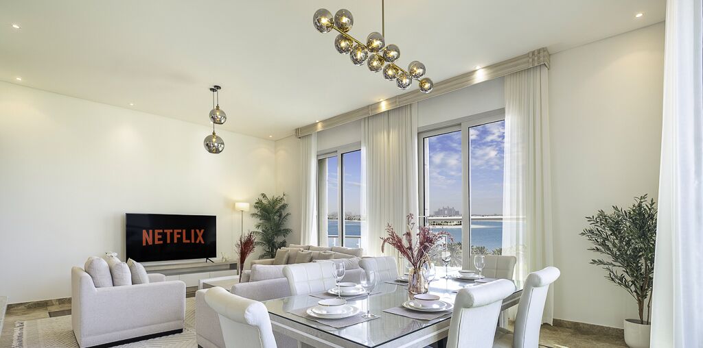 Departamento, balcón, vista al mar | Comedor