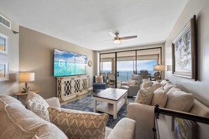 Signature Condo, 3 Bedrooms, Balcony, Beach View | Living room - Bluewater 1504 (Orange Beach)