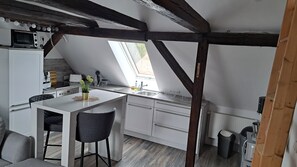 Fridge, microwave, oven, stovetop - Old town view (Tangermünde)