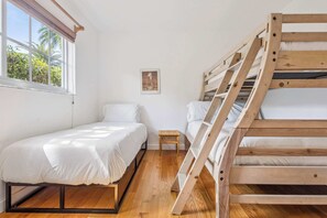 4 bedrooms, iron/ironing board, travel cot, WiFi