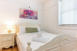 2 bedrooms, iron/ironing board, travel crib, WiFi