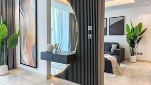 Luxury Apartment, City View, Tower | Bathroom - High Floor Burj Khalifa View Apartment (Dubai)