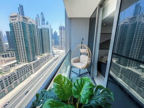 Terrace/patio - High Floor Burj Khalifa View Apartment (Dubai)
