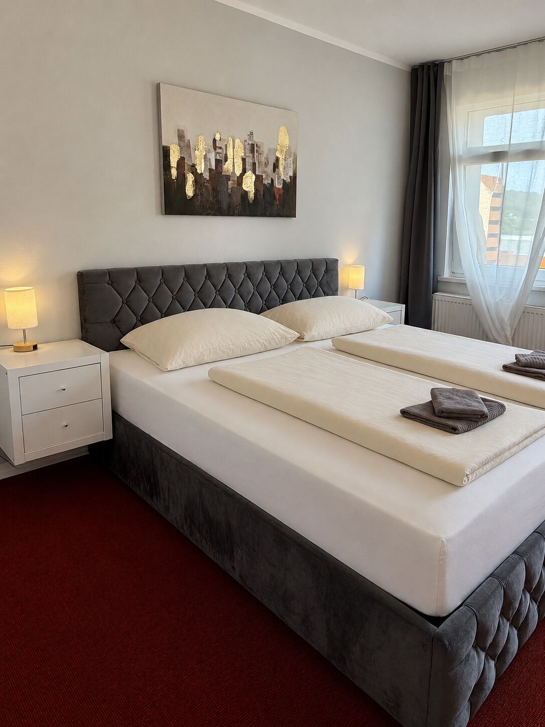 2 Schlafzimmer, Reisekinderbett, kostenloses WLAN, Bettwäsche