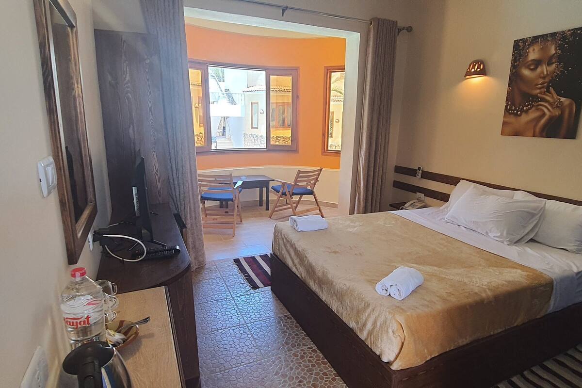 Habitación doble, vista a la alberca | Wifi gratis