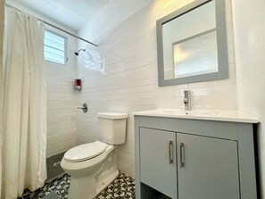 Shower, hair dryer, towels - Casa Azola II | Best location in Condado (San Juan)