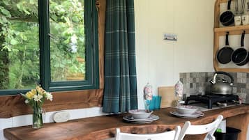 Réfrigérateur, plaque de cuisson, bouilloire électrique