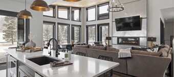 Incredible 2-Level Modern Lodge w/ Paved Road, Hot Tub, Open Living,Clubhouse