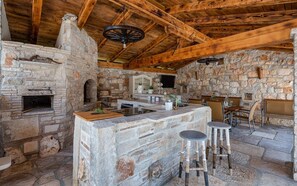 屋外ダイニングエリア