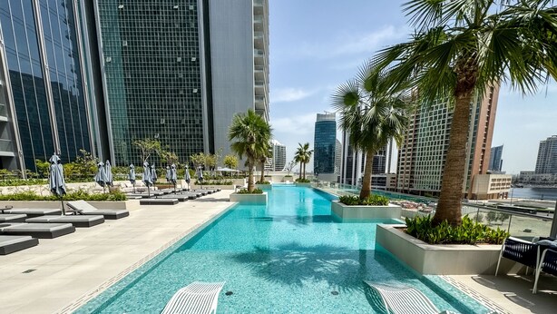 Pool - Burj Khalifa View Majestic 2BR Haven (Dubai)