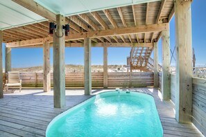 Et oppvarmet basseng