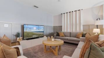 TV, fireplace, video games