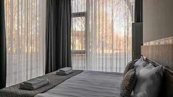 Premium Apartment, 1 Bedroom | 1 bedroom, desk, laptop workspace, blackout curtains