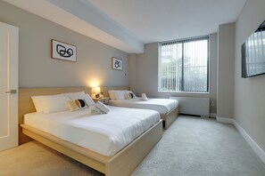 Comfort Apartment, City View | 1 bedroom, premium bedding, blackout curtains, iron/ironing board