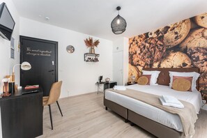 1 slaapkamer, een bureau, gratis wifi, beddengoed