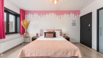 1 slaapkamer, een bureau, gratis wifi, beddengoed