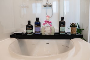 House | Bathroom | Combined shower/tub, deep soaking tub, hair dryer, towels