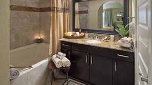 Hair dryer, towels, soap, shampoo - Desert Club Resort offers the best of both Vegas experiences. (Las Vegas)