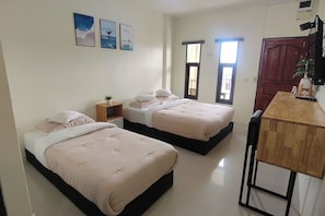 Driepersoonskamer | Uitzicht op de stad