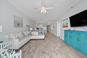 Condo, Multiple Beds (Enclave 404) | Living area | TV - Enclave 404 (Orange Beach)