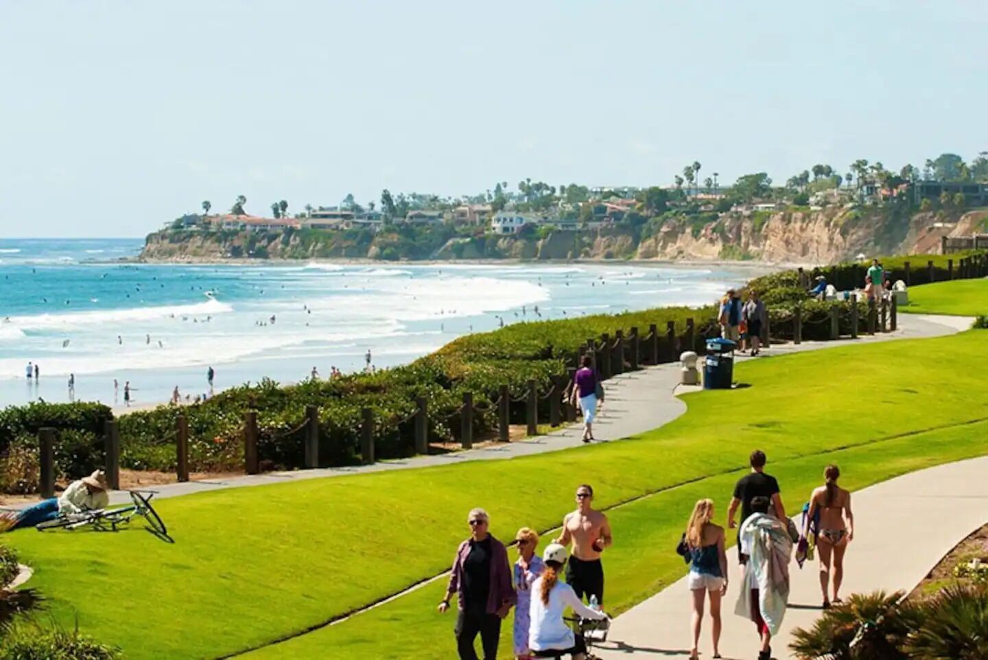 Sun-loungers, beach towels