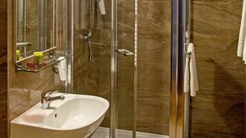 Standard Double Room, Balcony, Mountain View | Bathroom | Shower, hair dryer, towels, soap