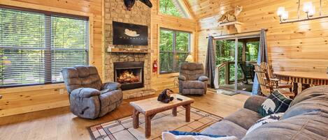 TV connectée, cheminée