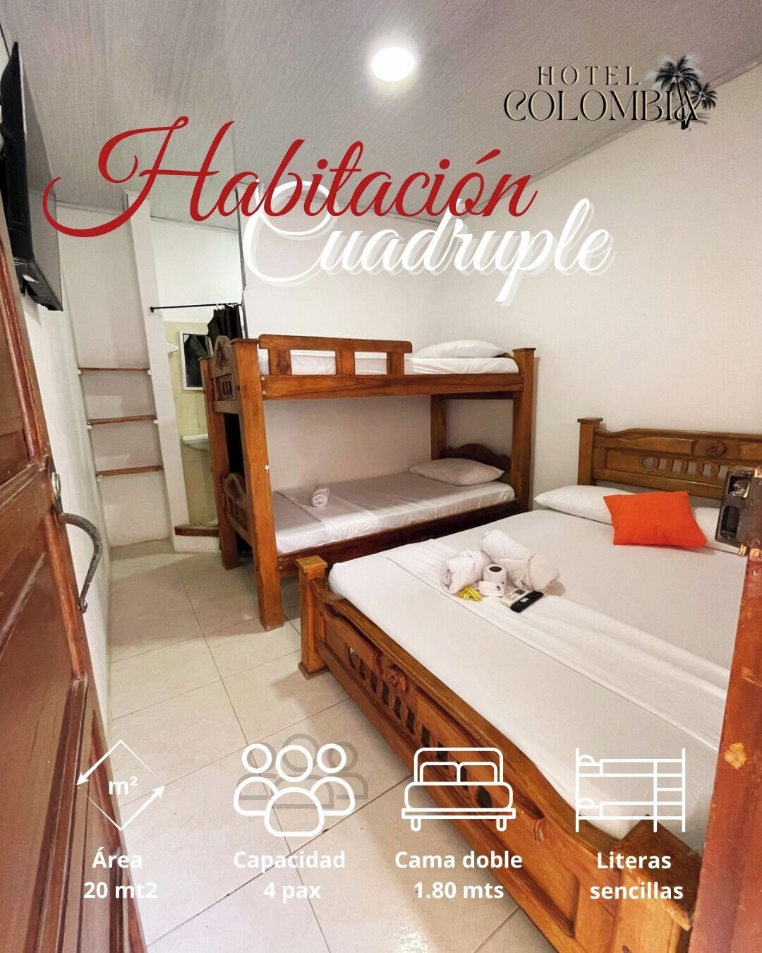 Comfort vierpersoonskamer, uitzicht op binnenplaats | Gratis wifi