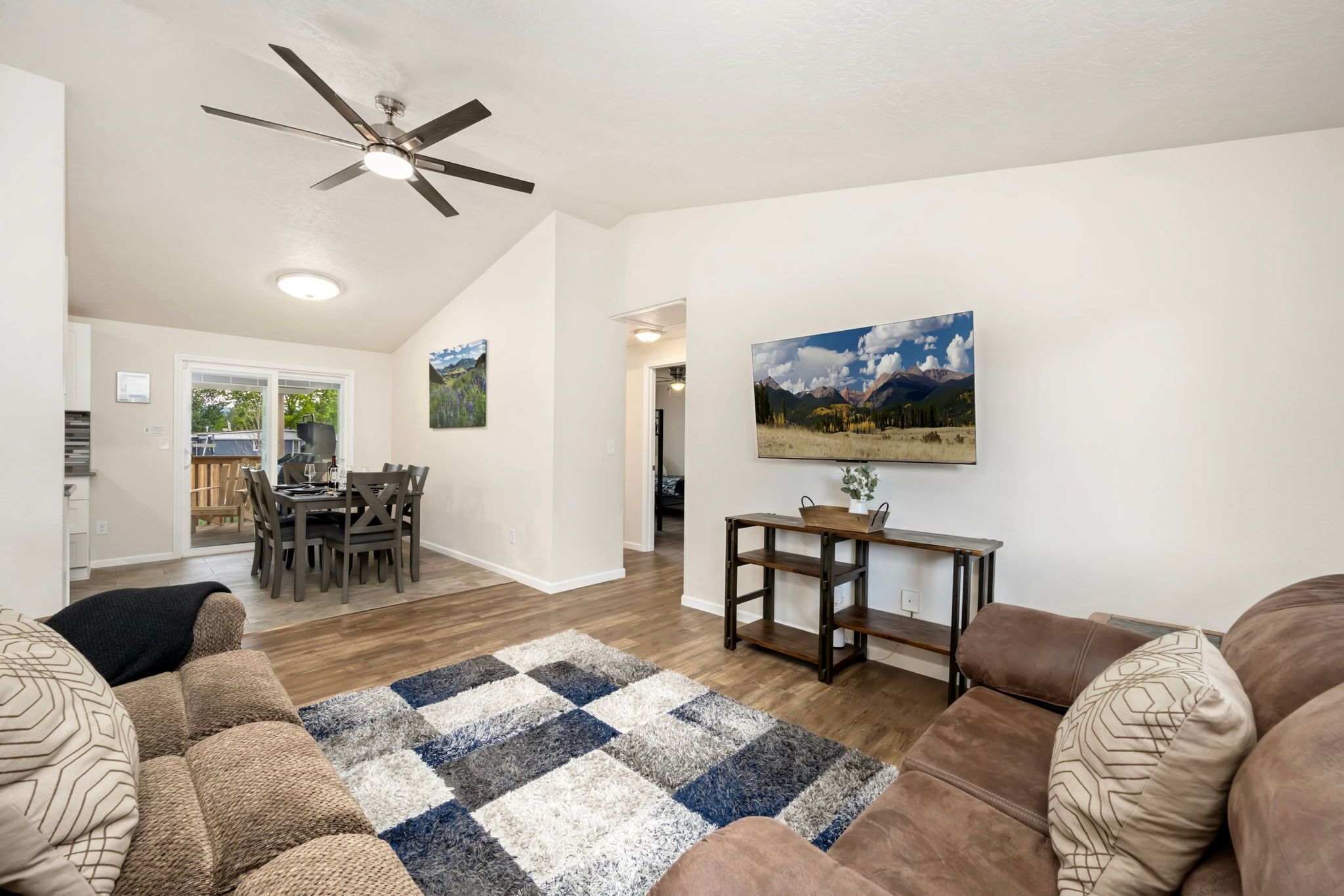 House, Multiple Beds, Balcony, Garden View (1119 S Edinburgh Drive) | Living area | 50-inch flat-screen TV with digital channels