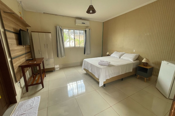 Basic Double Room, Courtyard View | Desk, laptop workspace, free WiFi