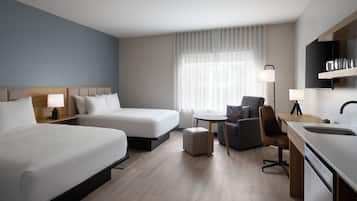 Meja, ruang kerja komputer riba, katil bayi/kot (percuma)